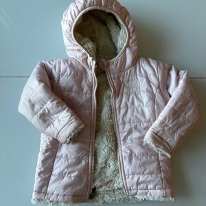 The North Face Cream Faux Fur Jacket